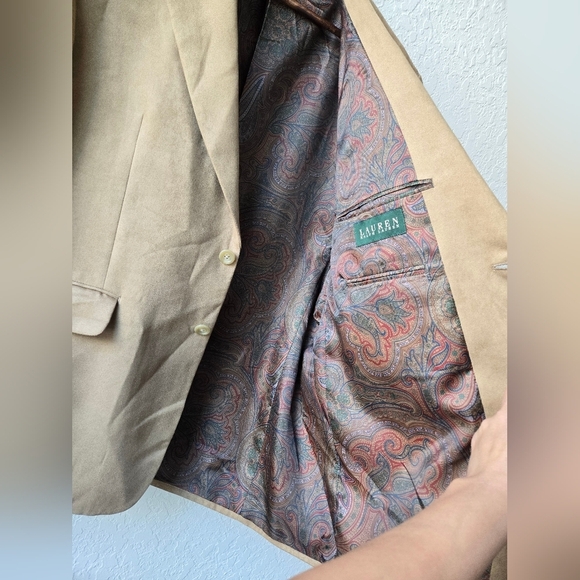 Ralph Lauren Men’s Suede Jacket blazer Size Large - Picture 8 of 11